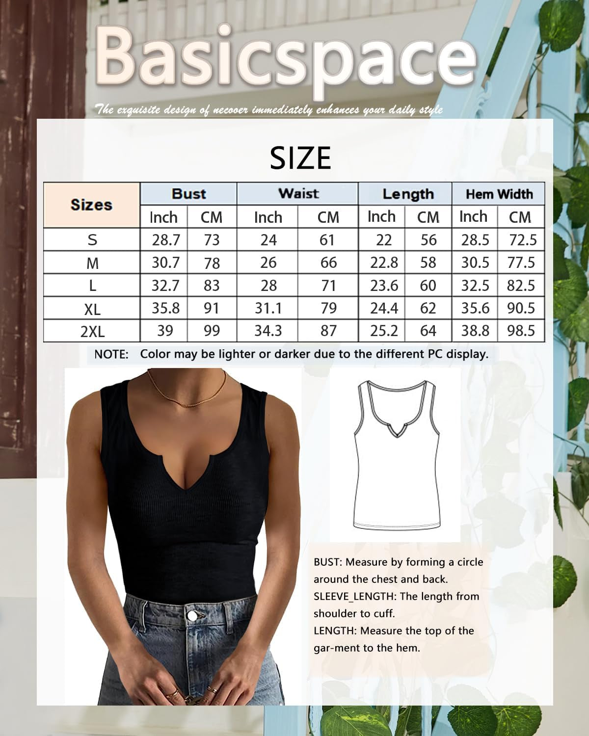 Basic sleeveless t-shirt