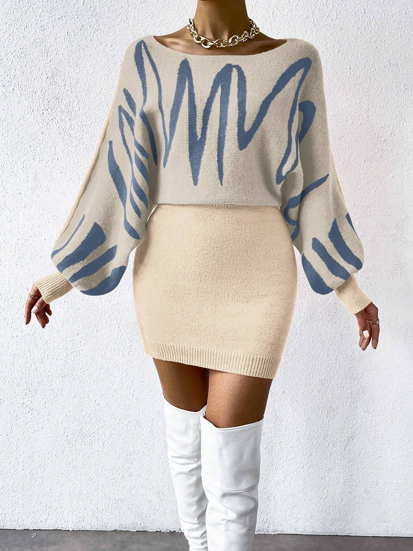 Sweater dress with sleeves