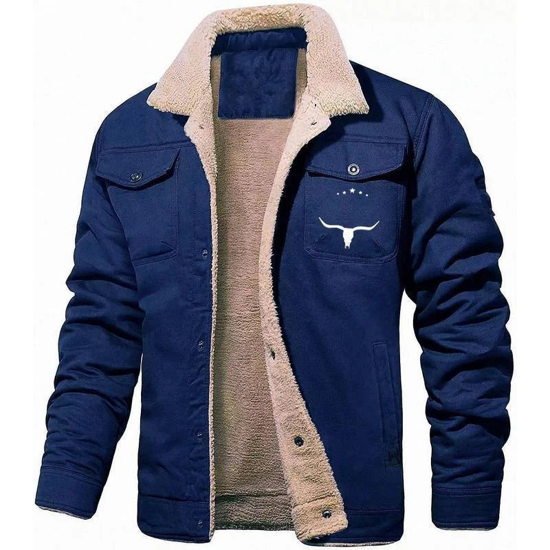 Casual cotton fleece lined jacket