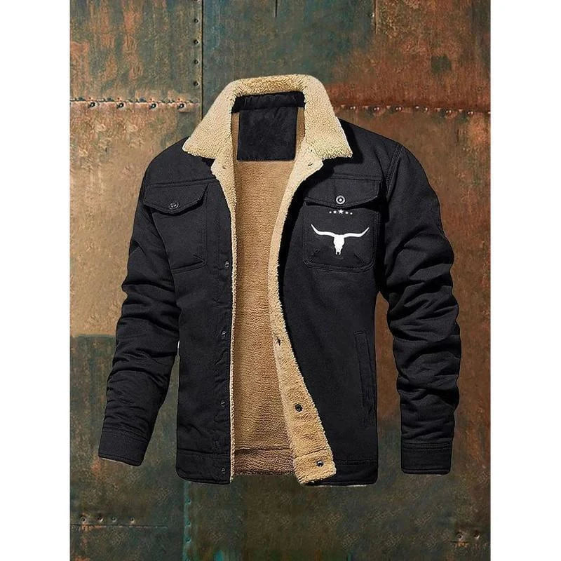 Casual cotton fleece lined jacket