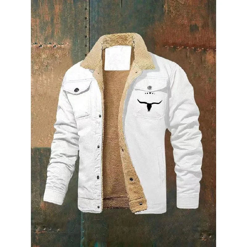 Casual cotton fleece lined jacket