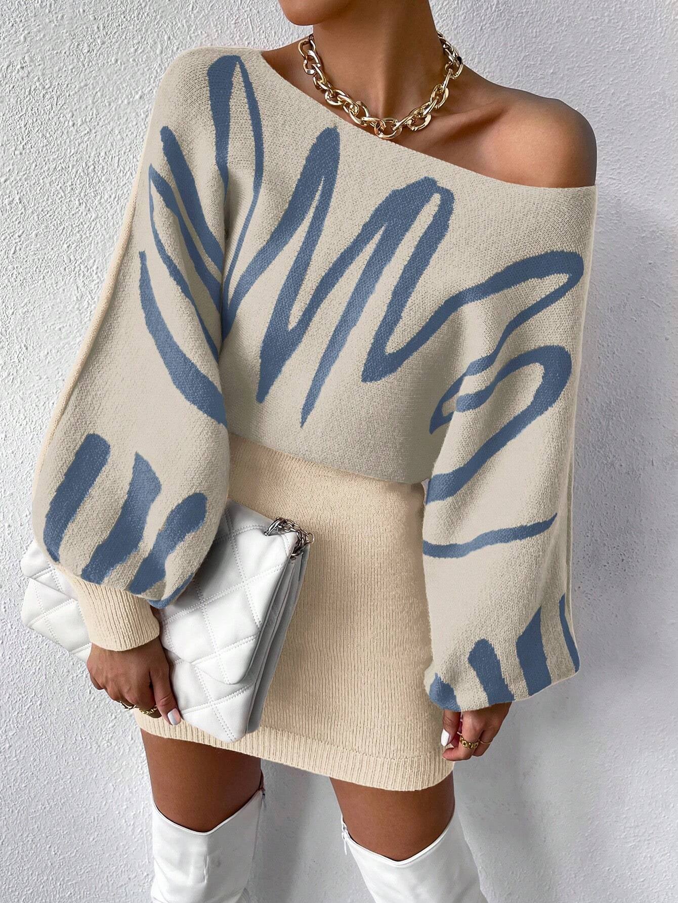 Sweater dress with sleeves