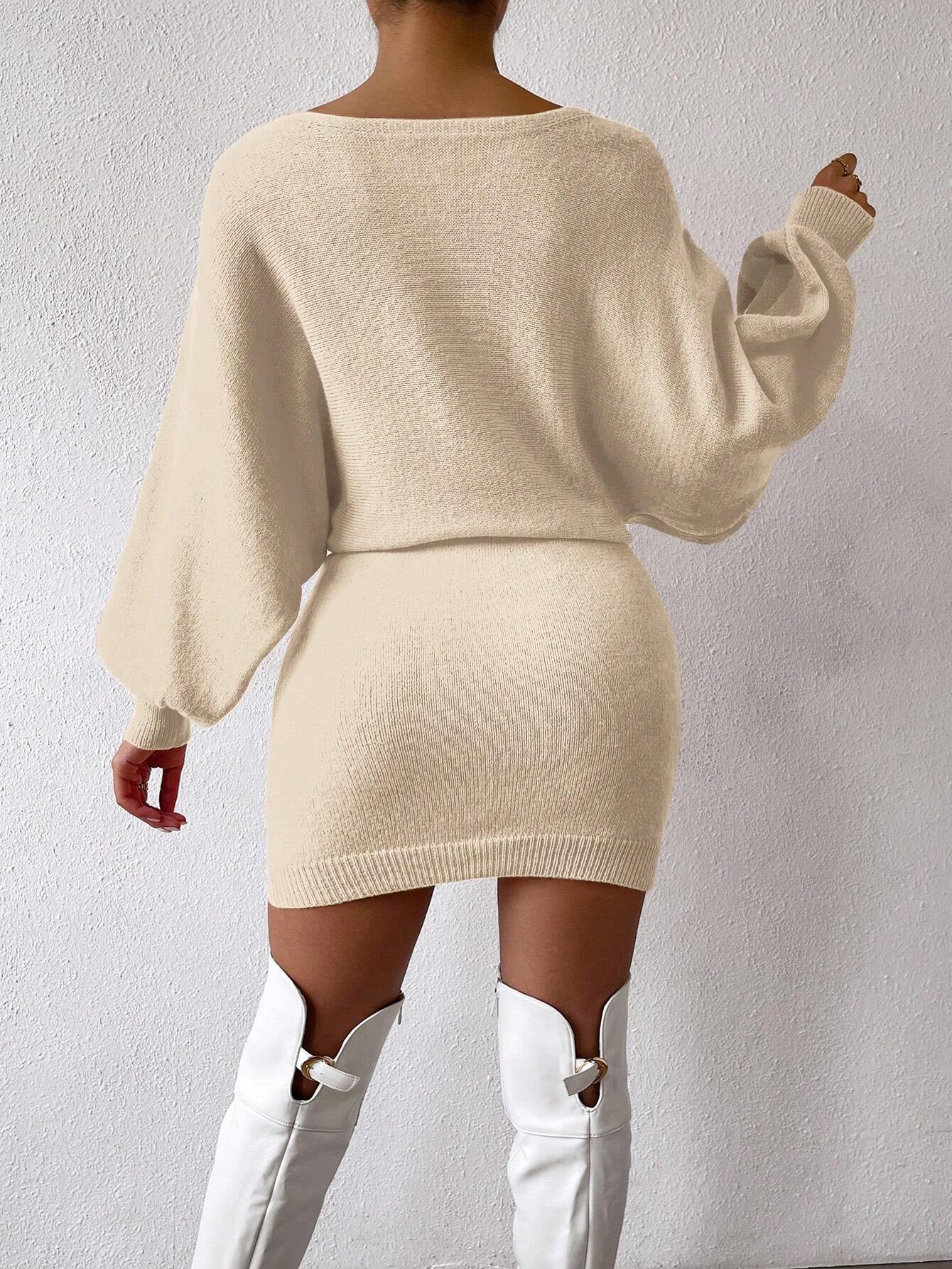 Sweater dress with sleeves