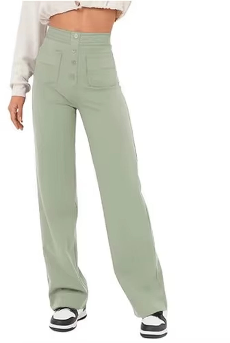 Fashion women's casual straight leg pants