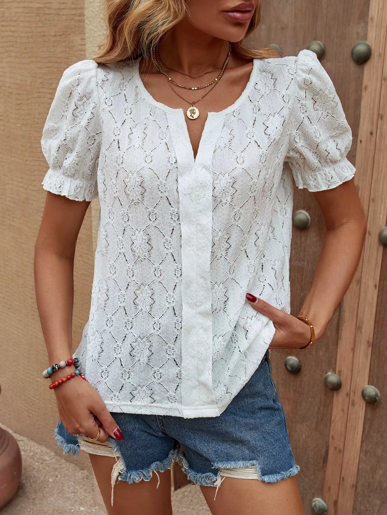 Women's Elegant Vintage Silk Summer Blouse